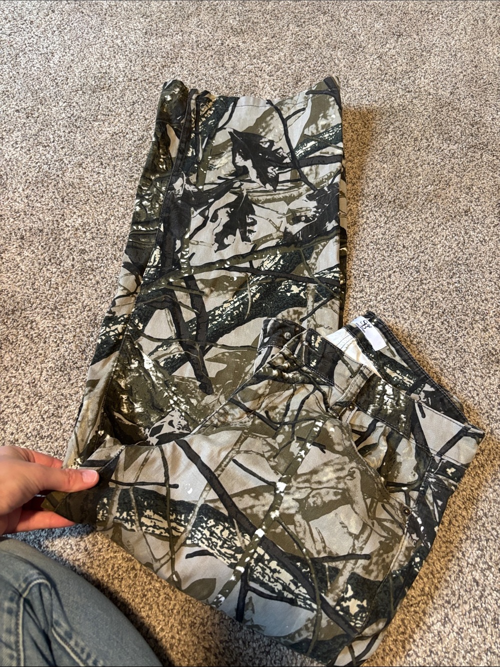 Women's Straight Leg Jeans in Camo
